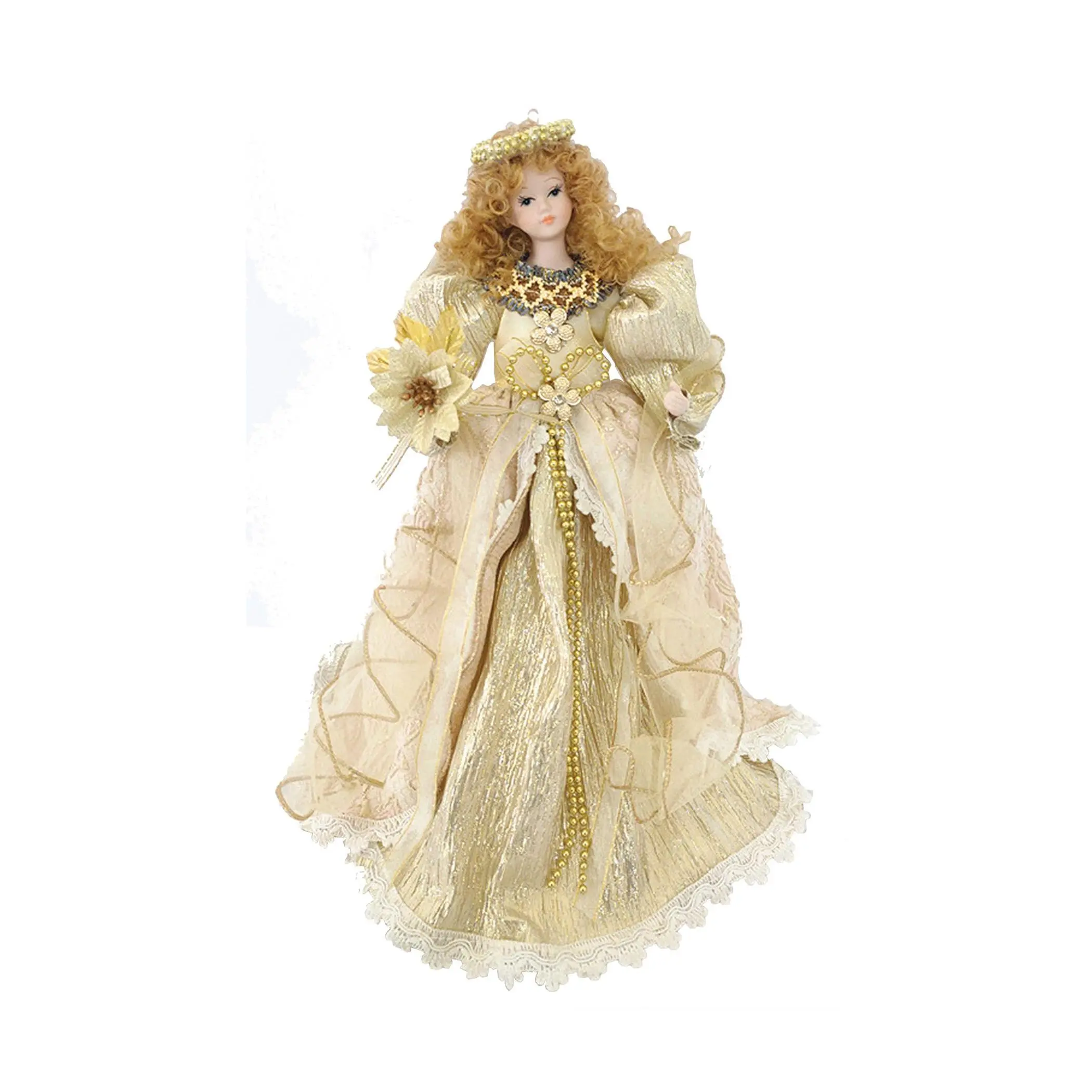 14" Santa's Workshop Cream Angel Tree Topper 14" Santa's Workshop Cream Angel Tree Topper
