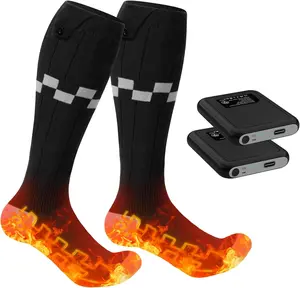 Electric Heated Socks, Rechargeable and Washable Electric Heated Socks for Men and Women, Battery Life Up to 8 Hours, 4 Heating Levels, Suitable for Winter Outdoor Work, Skiing, Hunting, Camping, Hiking, Fishing, and Cycling