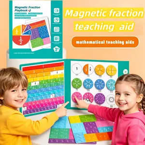 Magnetic Fraction Math Learning Book for Kids Aged 3-8, Colorful Educational Puzzle Toy, Magnetic Book for Addition & Subtraction Practice,Easter gift