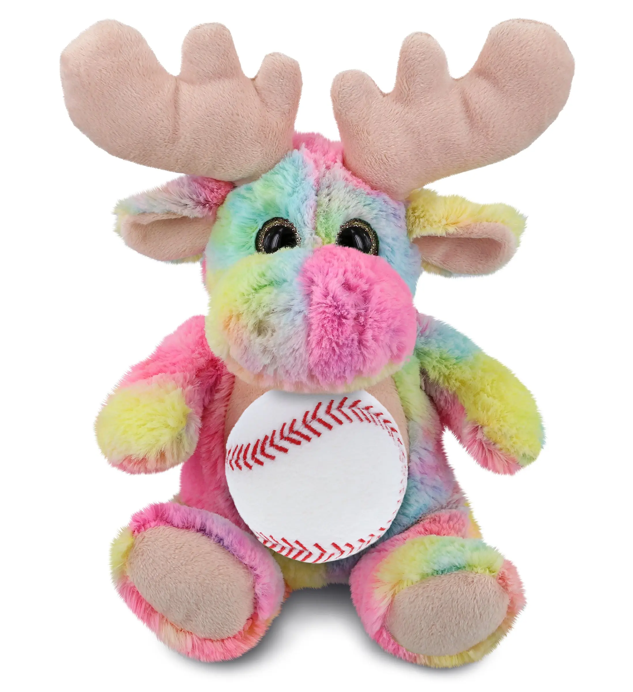 PLUSH BASEBALL - SUPER-SOFT PLUSH - RAINBOW MOOSE 9"