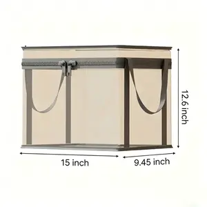 4PCS Large Clear Thick Plastic Storage Box withHinged Lid, Heavy-Duty Durable High Capacity Organizer,Perfect for Home, Camping, Travel, Attic and Moving