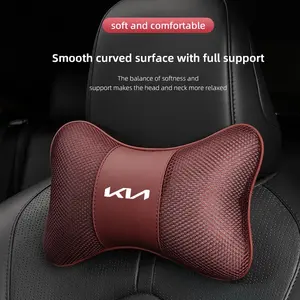 Car Headrest Neck Support Pillow Breathable Comfortable For KIA K9 Sportage Niro K5 Carnival EV6 EV9 EV3 K8 Stinger Forte Ceed Cerato Sorento RIO Picanto Proceed Soul Cadenza Borrego Ray EV Syros K4 Telluride Sonet Seltos Stonic Optima Tasman K900