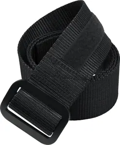 Black - Military Riggers Belt Tactical Nylon Heavy Duty Adjustable Utility Belt
