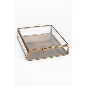 Antiqued Brass Keepsake Box