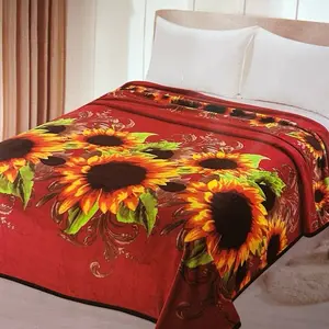 Sunflower Red King Size Throw