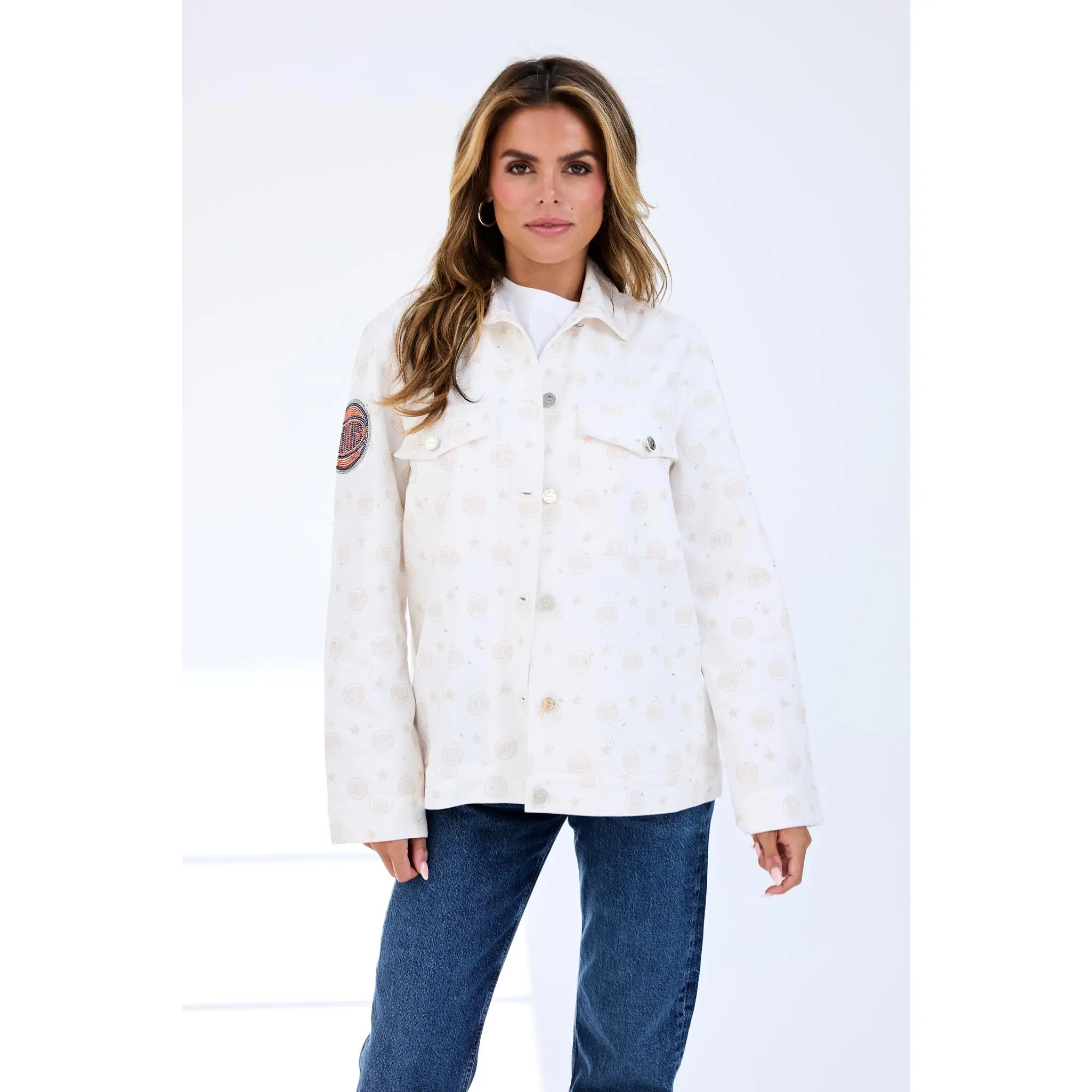 Knicks Twill Rhinestone Jacket