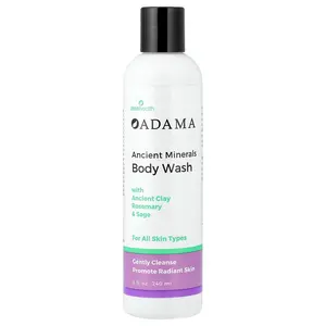 Zion Health Adama, Ancient Minerals Body Wash with Ancient Clay, Rosemary & Sage, 8 fl oz (240 ml)
