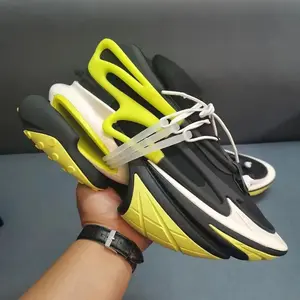 Chunky Sneakers Men Women Airship Shoes Fashion  Casual Secondary Leather Cowhide Breathable Height Increased Platform Shoes