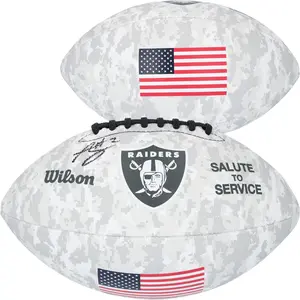 Ashton Jeanty Las Vegas Raiders Autographed Wilson 2024 Salute To Service Football - Fanatics Authentic Certified