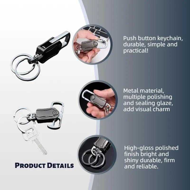 Joytutus Multifunctional Heavy-Duty Keychain - Carabiner Clip, Bottle Opener, Fidget Spinners, Compact Design, Scratch-Resistant, Fade-Resistant for Car Keys, New Year Gifts