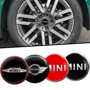 4Pc 56mm Car Wheel Center Hub Cap For Mini Cooper One S JCW Countryman Clubman R55 R56 R53 F56 F55 R60 R57 R58 R59 R60 Rim Cover Sticker Accessory Car Decals Decal For Cars