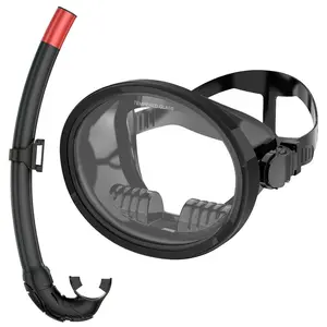 Oval Snorkeling Mask & Breathing Tube Set, Classic Retro Style Panoramic Wide Field Of View Diving Goggles, Wet Tube Adult Diving Equipment, Diving Gear