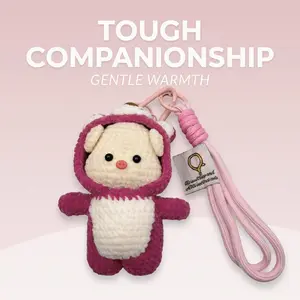 Handmade Crochet Pig Keychain | High-Quality Key Ring | Cute & Unique | Stylish Accessory | Perfect Gift for Animal Lovers