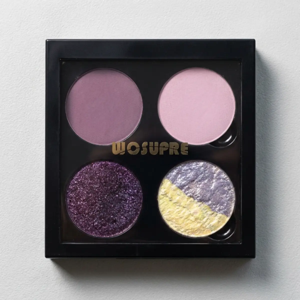Purple Dusk Chameleon Eyeshadow Palette - 4-Color Brightening Cosmetic for Adults, Intense Shimmer, Optical Shift, Matte/Glitter/Glossy Finishes, Alcohol-Free, Formaldehyde-Free, Multi-Pack (D47, D60, S01)