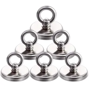 6 Pack, 100 lbs(45KG) Pulling Force Rare Earth Magnet