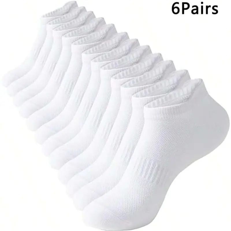 Men's Solid Color Simple Ankle Socks, Casual Moisture Wicking Socks, Soft Comfy Breathable Socks for All Seasons Daily Wear, Socks Pairs, Breathable Fabric Socks, Breathable Polyester Socks, Breathable Plain Socks, Breathable Minimalist Socks