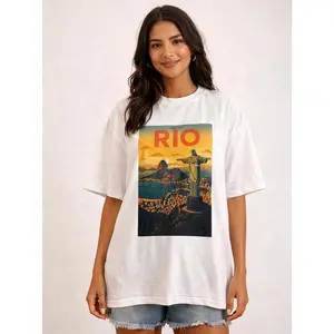 Camiseta Oversized Rio de Janeiro – Estampa Brasil