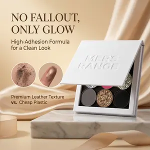 Magnetic 9-Color Deep Winter Gothic Eyeshadow Palette: Pearlescent, Matte & Glossy Shades for Cosplay & Smoky Eyes | Smudge-Proof, Interchangeable Pans | Perfect Icy Gift for Teens！