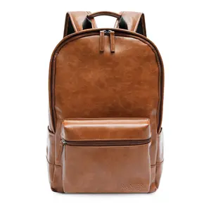 Ranieri Vegan Leather Backpack - 13-inch Laptop Bag - Unisex Design with Spacious Compartments - Brown