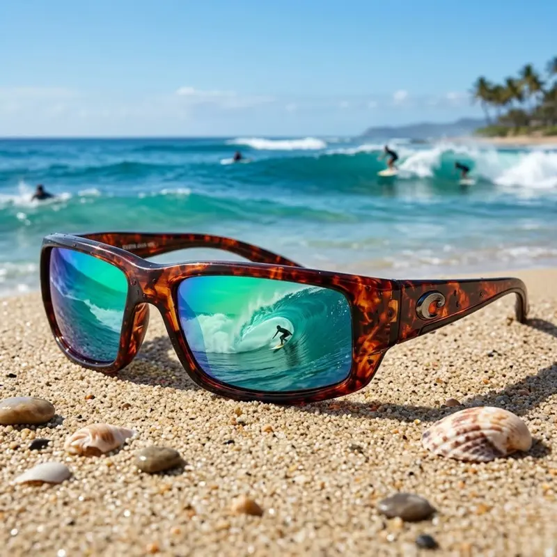Costaego Polarized UV400 Sport Sunglasses, TurboSport Premium Outdoor & Fishing Eyewear for Clear Vision in Bright Sunlight, Boating, Kayaking and Beach Activities Full Box