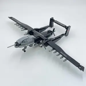 Fighter Jet Toy, 536pcs/set Helicopter Model Building Blocks Toy, Creative Desktop Ornament for Home Office, Building Block Sets