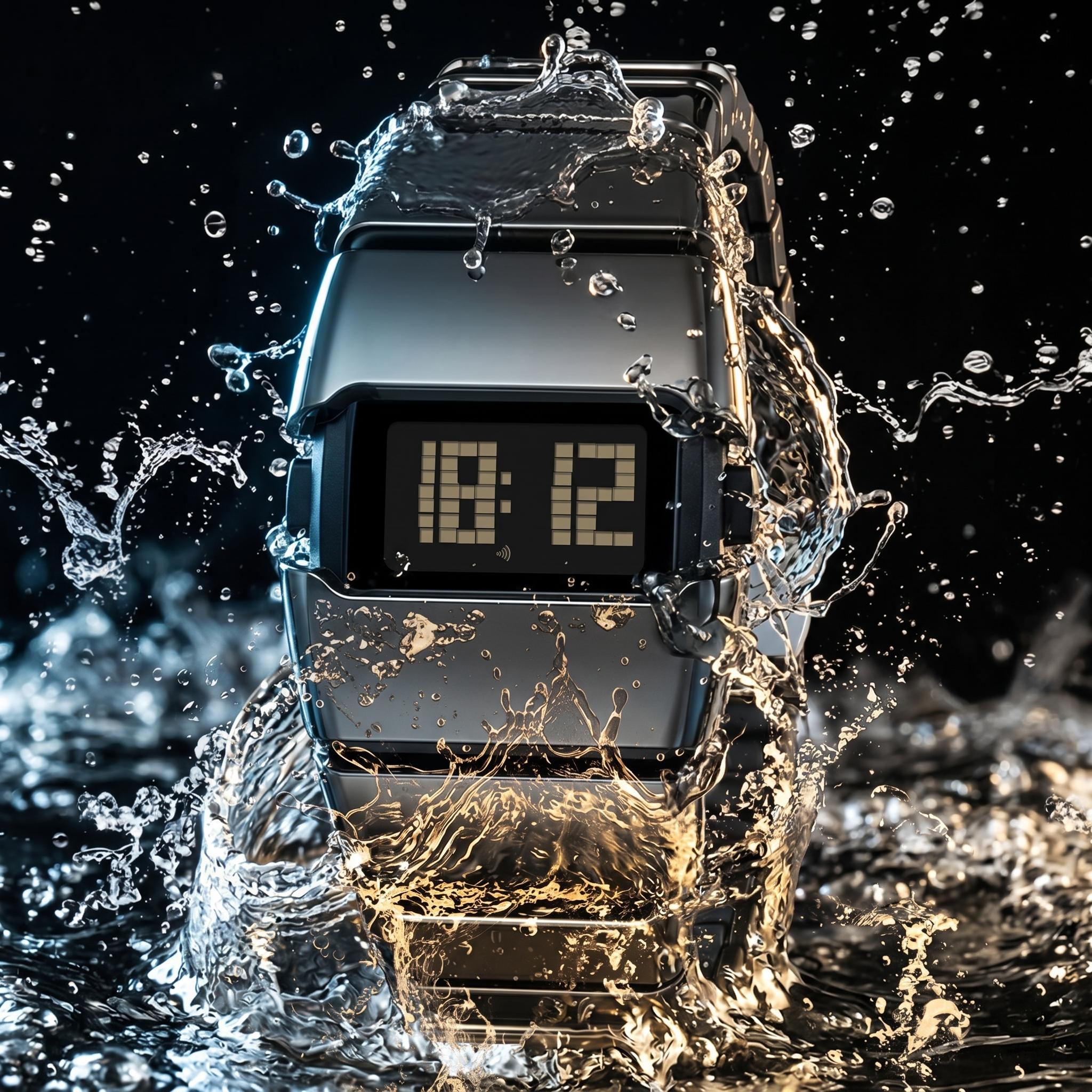 Retro Cyberpunk Digital Watch Y2K Vintage Square Face Electronic Wristwatch with Wide Metal Band Futuristic Sci-Fi Timepiece for Men Women