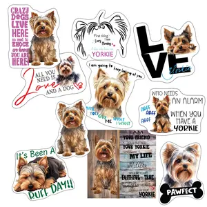 Yorkie Stickers, Ten Vinyl Stickers Supporting Yorkie, Great Yorkie Gift, Decorative Stickers
