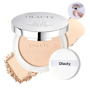 Lightweight Mineral Powder Foundation, Blends Seamlessly into Skin, Conceals & Sets Makeup, Sun Protection with Puff & Mirror