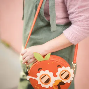 Sunshine State Orange Bird Faux Leather Designer Bag