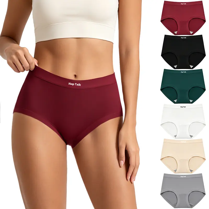 Women's High Waisted Cotton Panties 3-Pack, Soft & Breathable Underwear, Comfortable Full Coverage Briefs for Everyday Wear, Stretchy & Durable Bag
