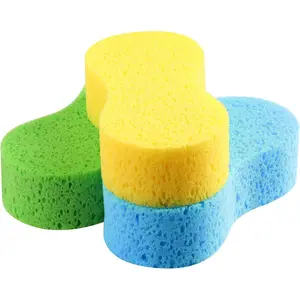 Wash Sponge, Large All Purpose Sponges for Cleaning, 2.4in Thick  Scrubber Kit, Sponges for Dishes, Tile, , Boat, Easy Grip Sponge for Kitchen, Bathroom, Household Cleaning, 3 count