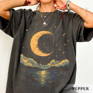 Comfort Colors  Retro Moon Star Vintage Moon Star T-Shirt