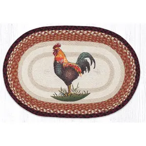 Capitol Importing  20 x 30 in. OP-471 Rustic Rooster Oval Patch