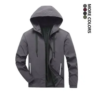 High quality windproof jacket for men's autumn and winter sports jacket suitable for sports running, hiking, camping - machine washable full zipper outdoor sports jacket
