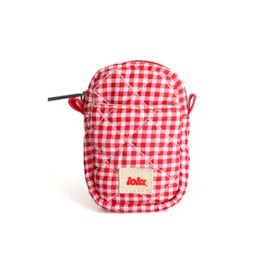 Camera Pouch | Red Gingham Cotton Protective Case for Lola Camera & Accessories