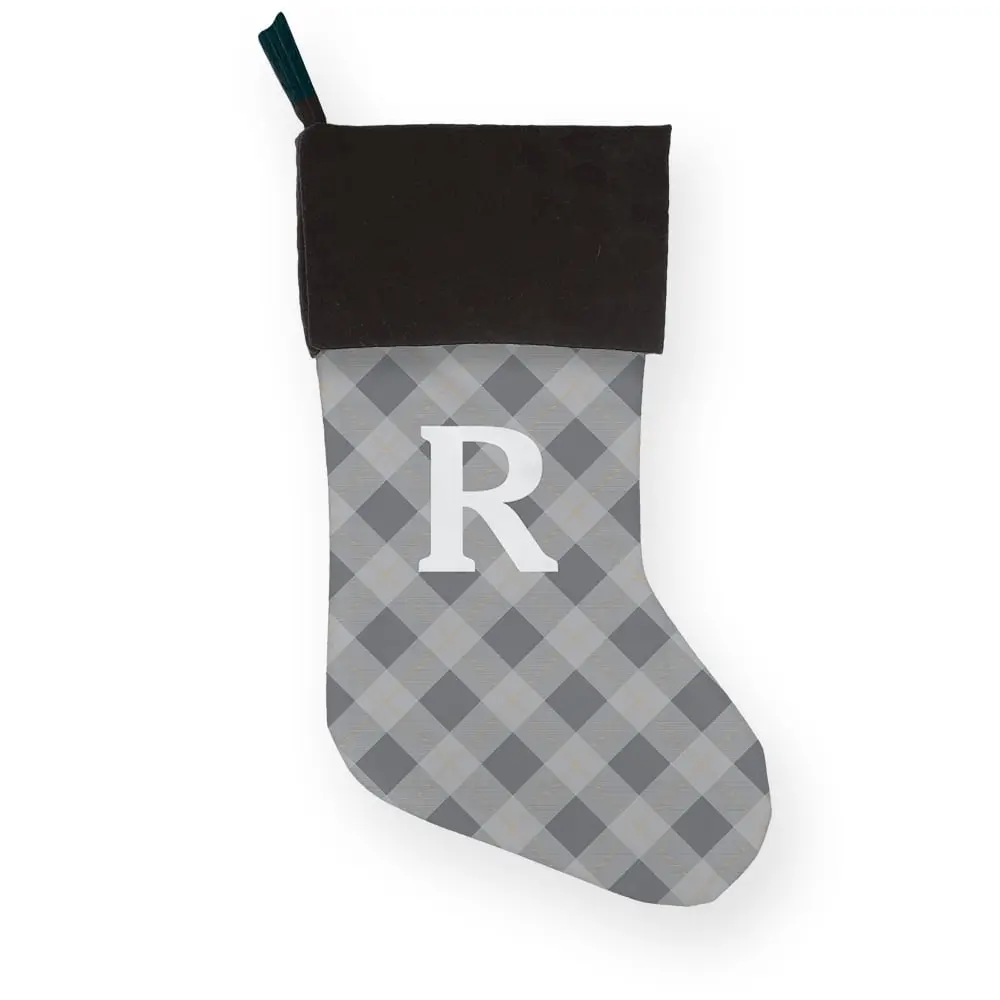 Personalized Christmas Stocking With Initial  Custom Holiday Stocking For Family, Kids, Pets & Couples  Embroidered Name Stocking, Christmas Mantle Decor