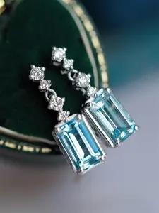 1 Pair Gorgeous Cubic Zirconia Drop Earrings For Women For Wedding Engagement Anniversary Party Jewelry Valentine's Day Gift Cubic Zirconia Stones