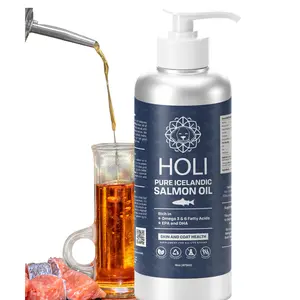 HOLI Pure Icelandic Salmon Oil, Extra Virgin Oil, Rich in Omega 3 & 6 for skin an coat health