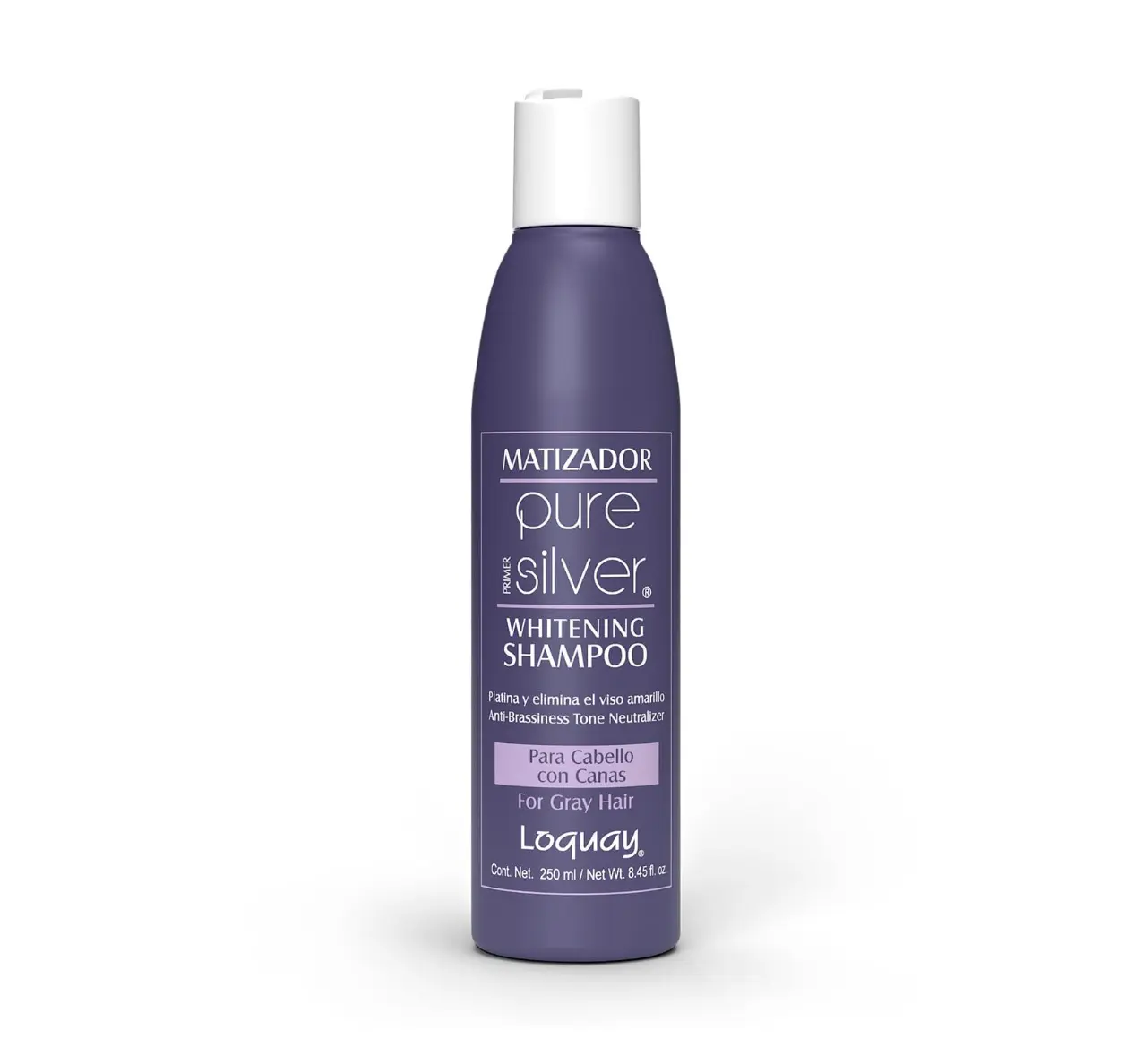whitening shampoo 8.45 fl oz | for gray hair | anti-brassiness tone neutralizer | pure silver