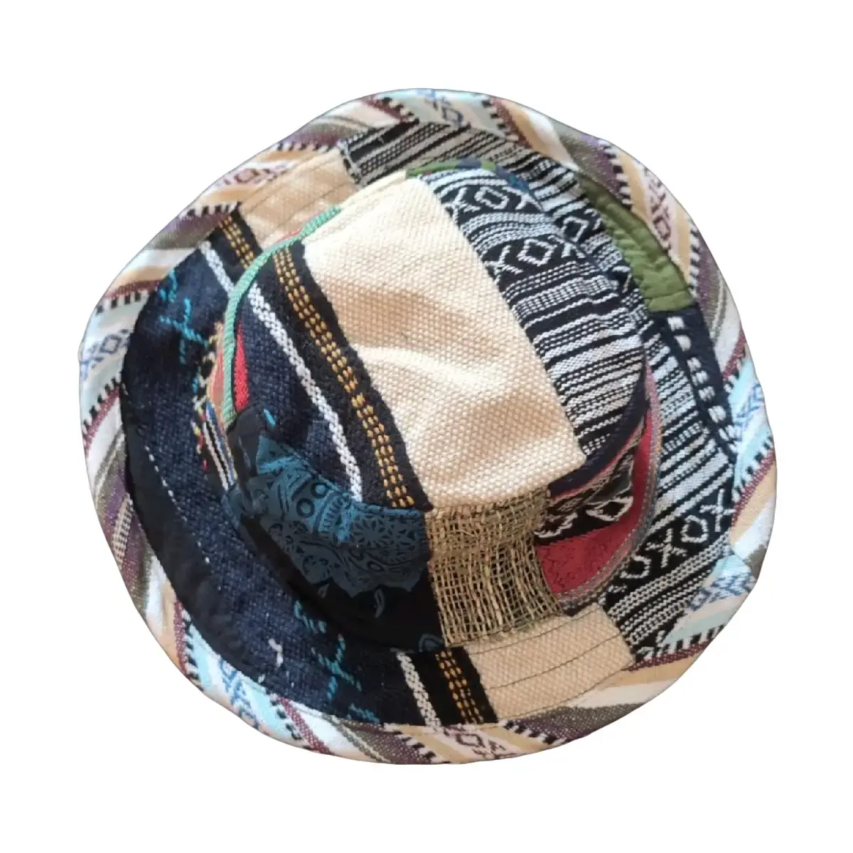 Funky Fedora with Patchwork Design and Colorful Pattern Funky Fedora with Patchwork Design and Colorful Pattern