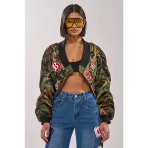 ON THE RUN CAMO BOMBER