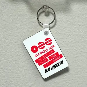 Kpop Tour Cities Acrylic Keychain – Custom Dual Sided Concert Style Charm, Fan Inspired Keyring, Aesthetic Bag Charm Gift