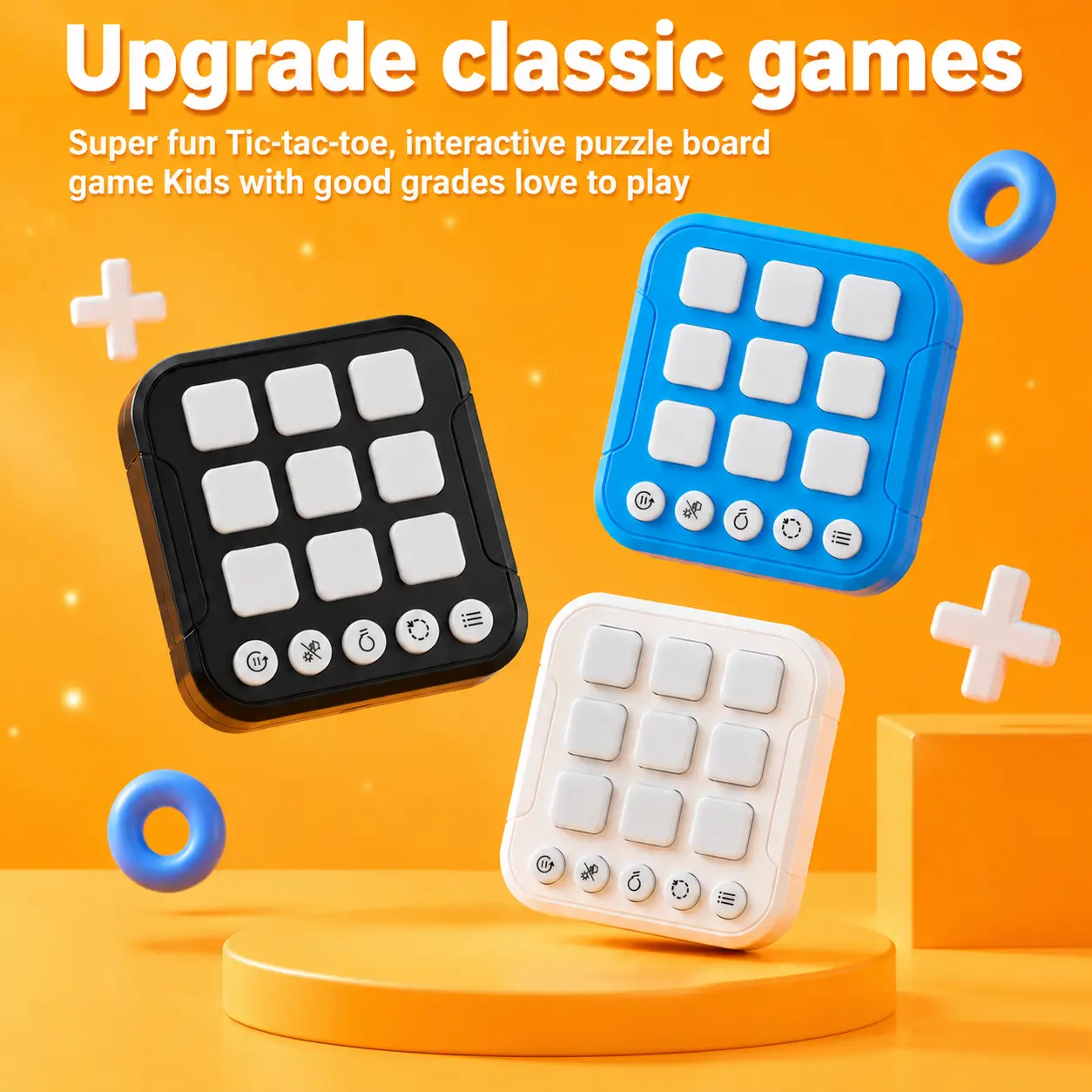6-in-1 Electronic Tic Tac Toe Game – Handheld Digital Tic Tac Toe Bolt Game with Silent Mode, Portable Educational Toy Gift for Kids & Adults, Fun Gifts & Little Gifts for Girls