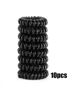 Spiral Hair Ties, Scrunchies, Elastic Hair Accessory, Telephone Cord Design Hair Coils, Heatless Styling Tools for Women & Girls, No Trace Strong Hold Waterproof Hair Ties