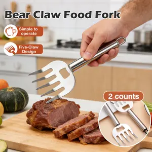 2 Counts bear paw food forks, easy handling for large meat pieces