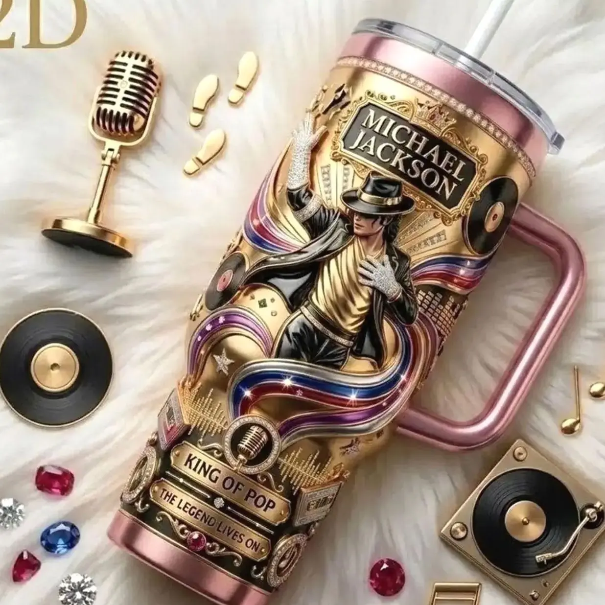 Michael Jackson Tumbler, MJ Tumbler, King of Pop Cup