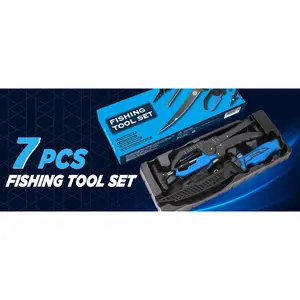 Fishing Gear, Fishing Tools, 7PCS Fishing Accessories, Corrosion Resistant Fishing Pliers Kit, Fishing Knife, Floating Fish Lip Gripper Fishing Gifts for M