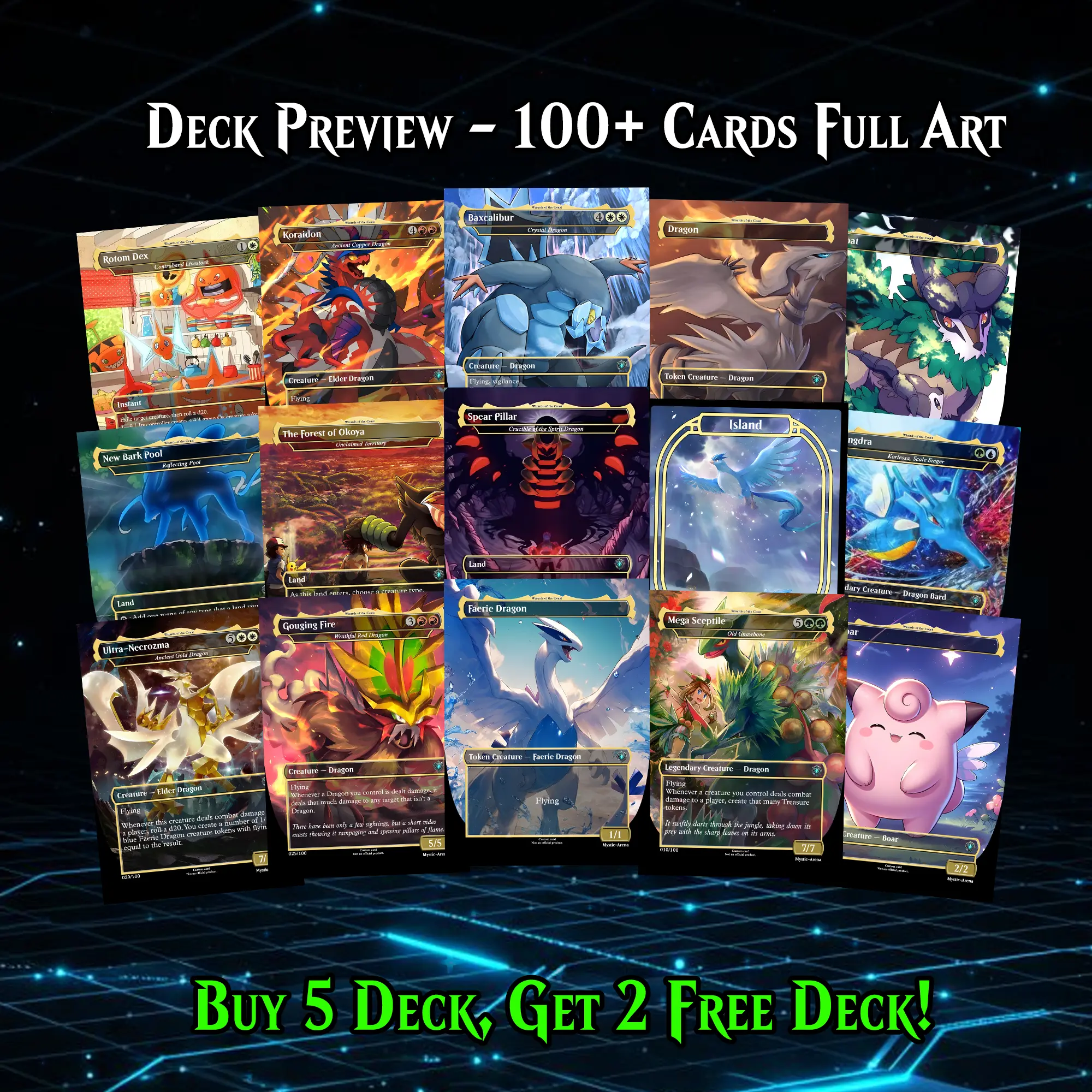 POKMON ANIME MTG PROXY COMMANDER DECK v1 PREMIUM COLLECTOR SET - TikTok Shop POKMON ANIME MTG PROXY COMMANDER DECK v1 PREMIUM COLLECTOR SET - TikTok Shop