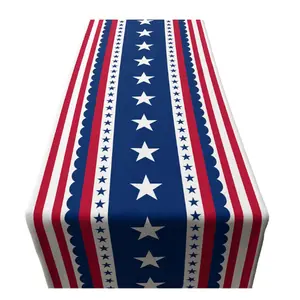 4th of July Decorations - Patriotic USA Stars Table Runner for Home | Memorial Day Decorations - Fourth of July Accessories Decor Party Supplies Indoor Outdoor - 250 Anniversary USA Merchandise