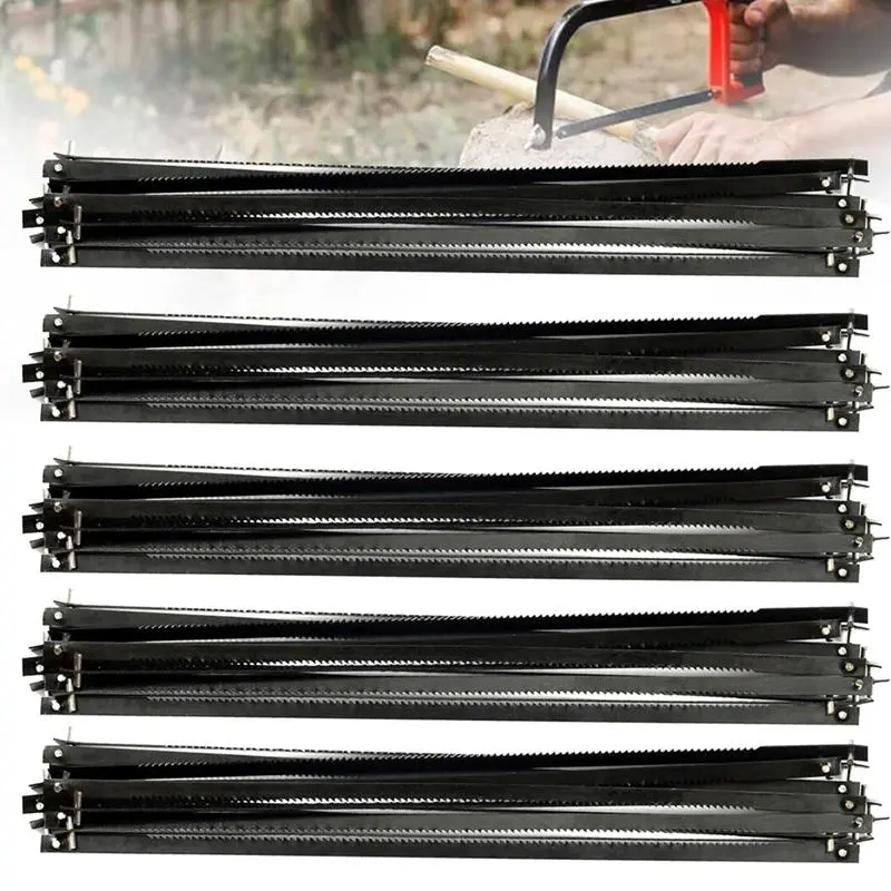 Pack of 50 Scroll Saw Blades with Pin, Scroll Saw Blades 10/15/18/21/24, 127 mm Scroll Saw Blades with Spiral Teeth